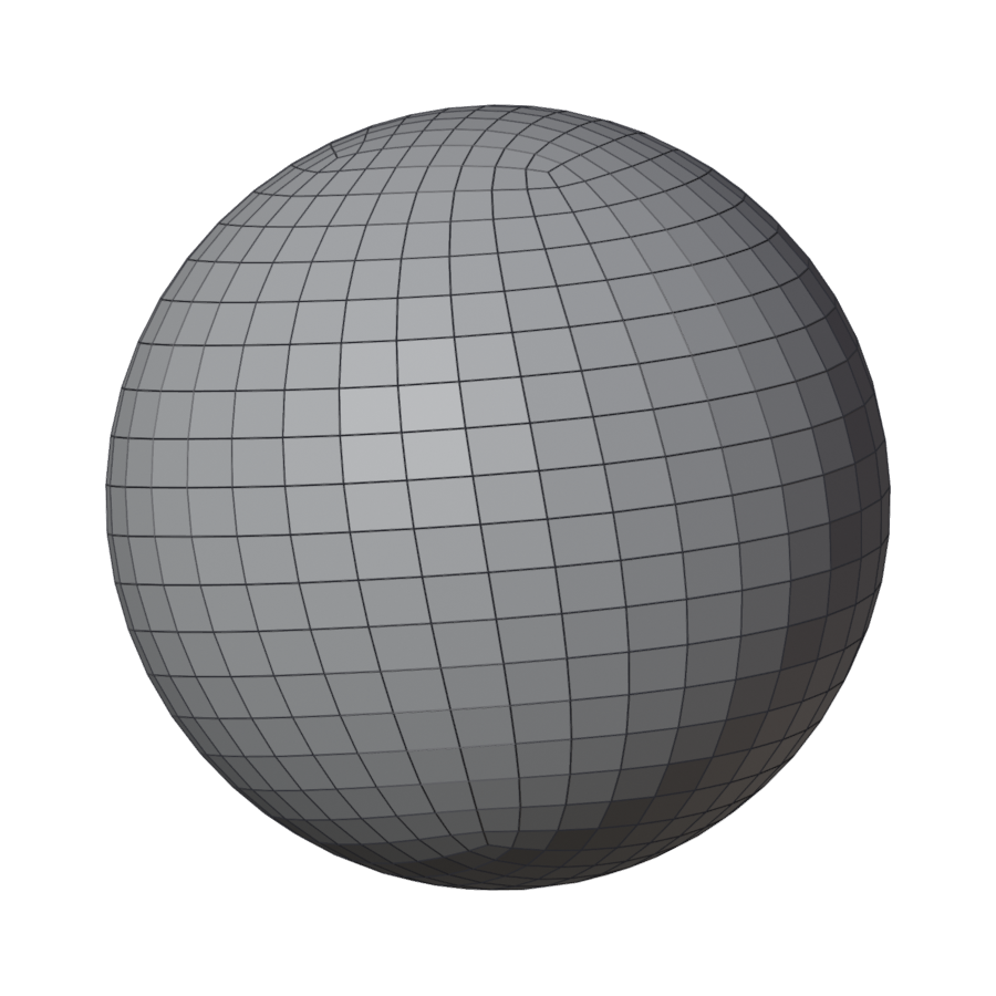 The sphere remeshed evenly